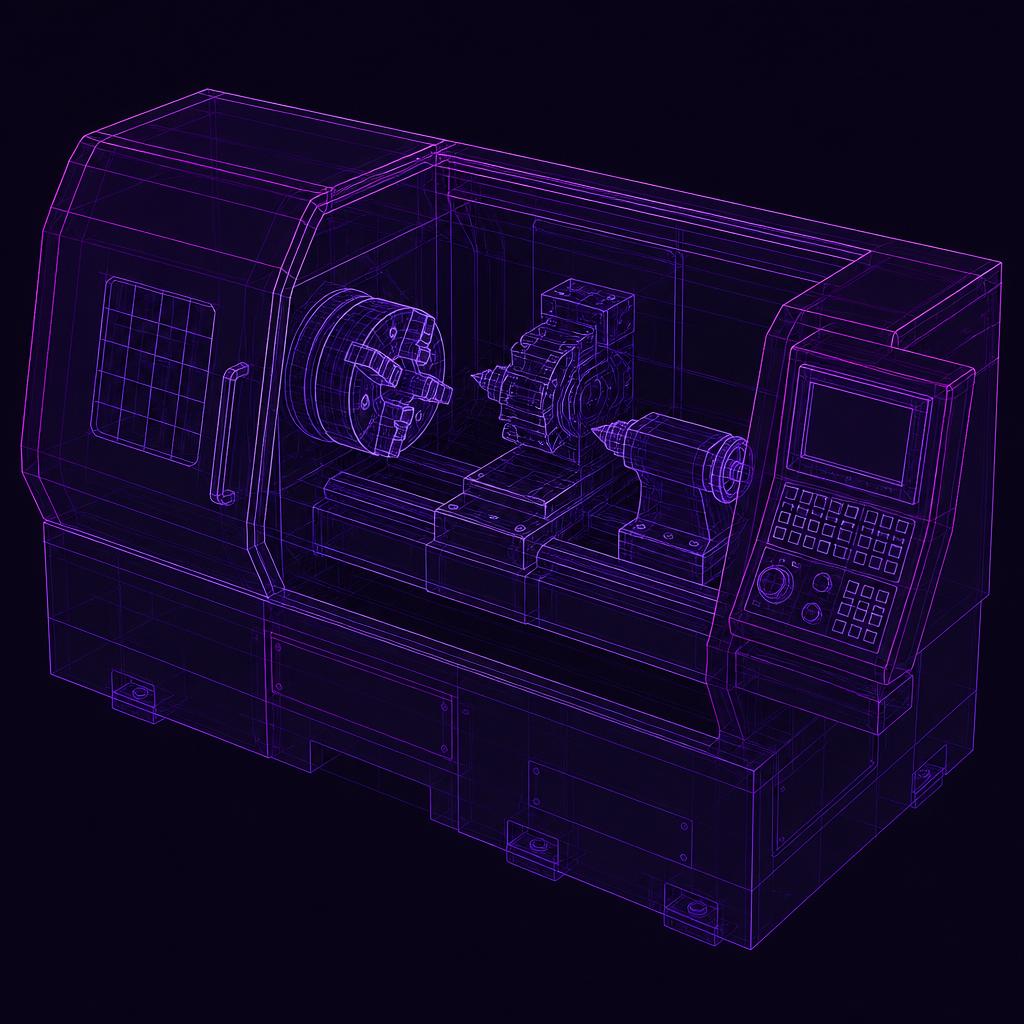 3D-Modell Drehmaschine